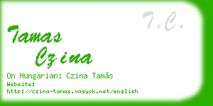 tamas czina business card